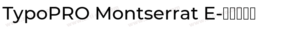 TypoPRO Montserrat E字体转换